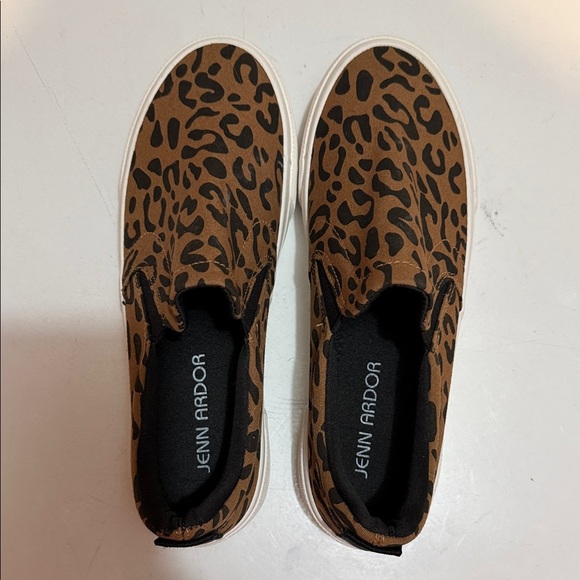 Jenn Ardor Shoes - Jenn Ardor Leopard-Print Slip On Sneakers in Brown and Black